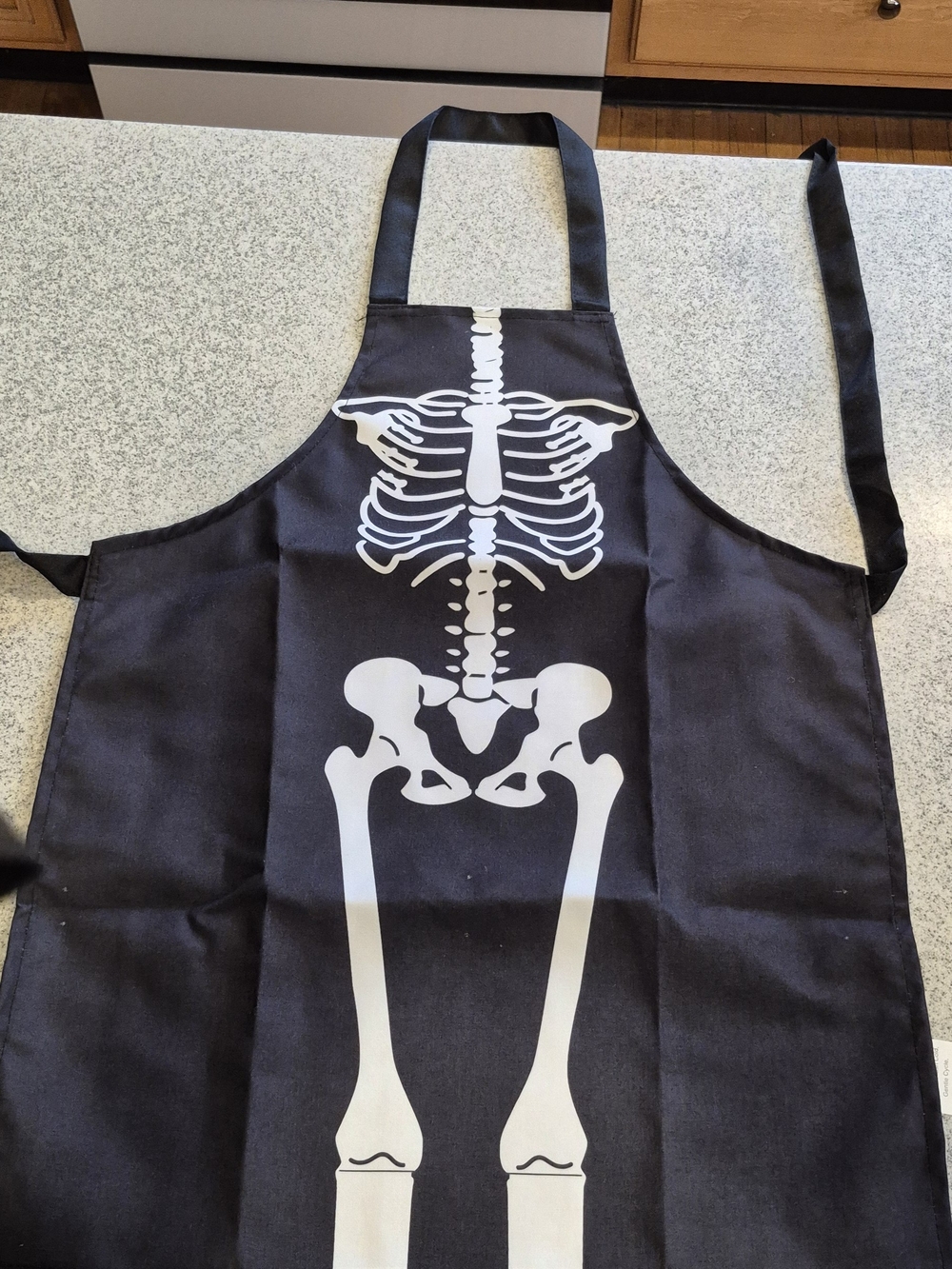 Kids Black Skeleton Apron Costume - Classic Skeleton Print